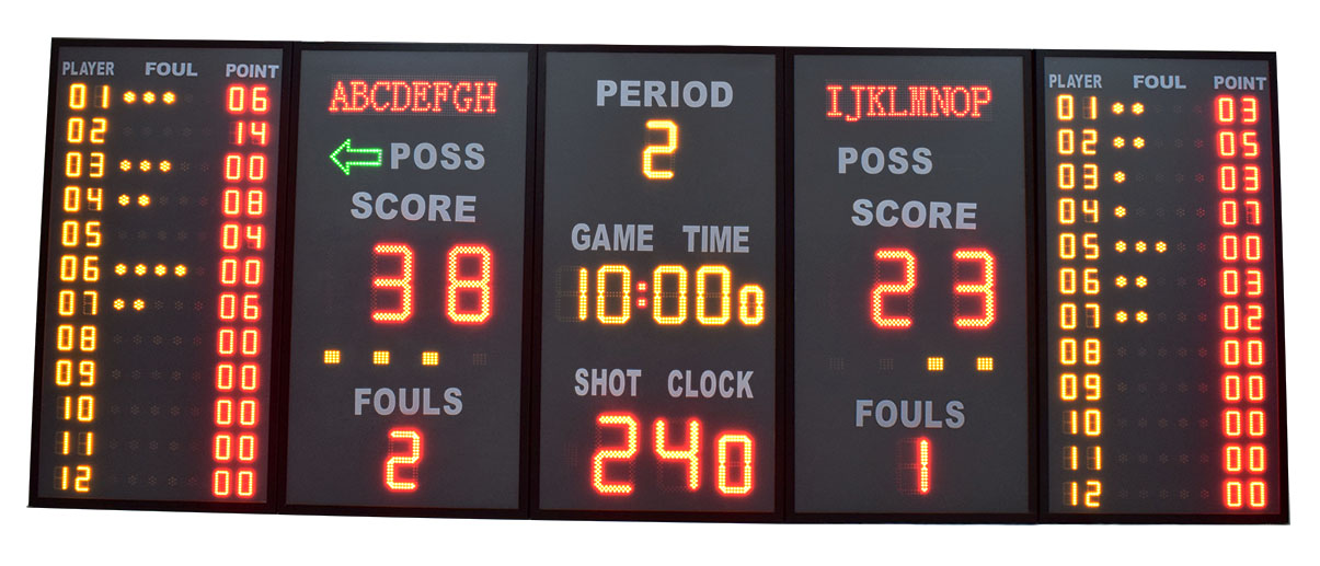 篮球电子记分牌 英文出口
